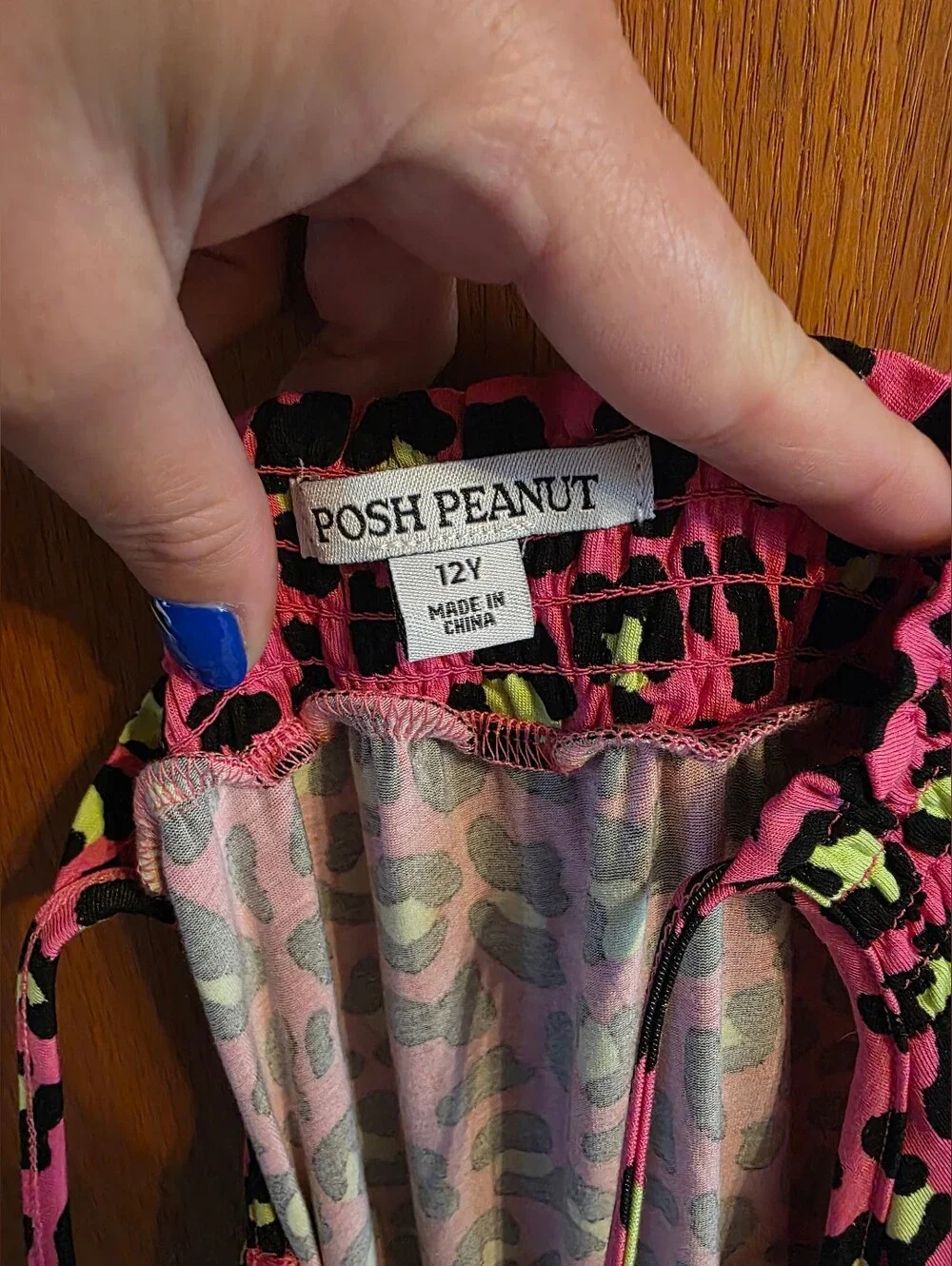 Posh Peanut Romper Pink Leopard Print 12Y NWOT
